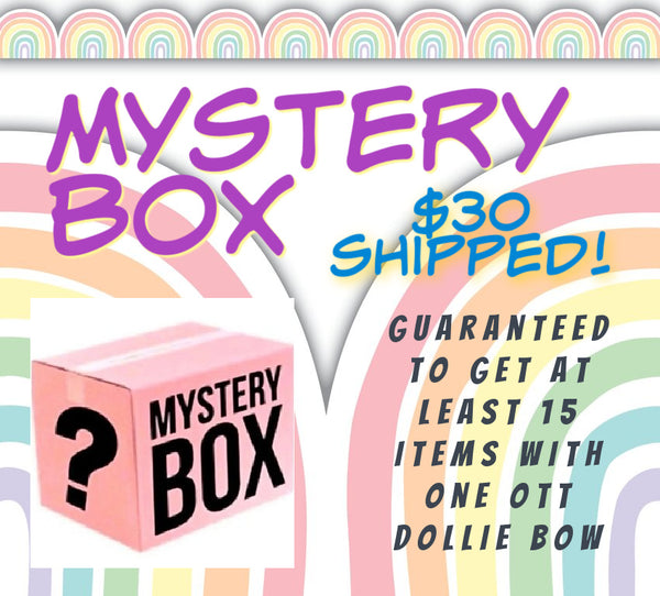 $30 Mystery Box - 15 items minimum, one OTT dollie bow per box